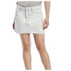 Mother Light Wash Denim Skirt